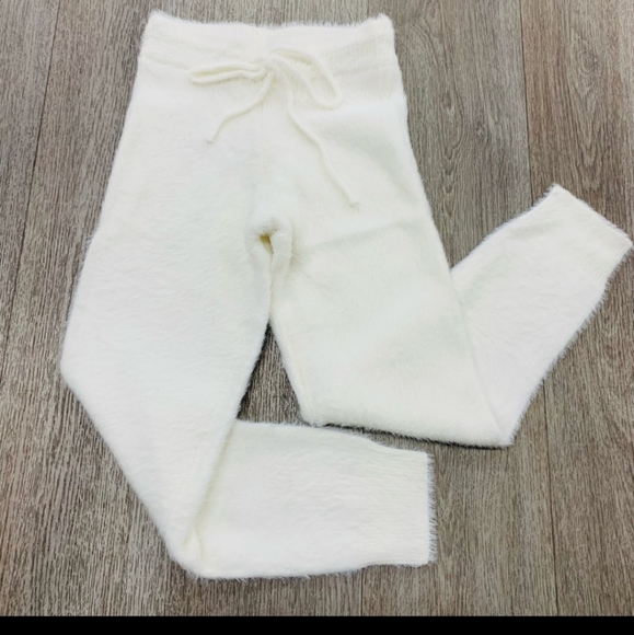 Fuzzy Drawstring Joggers - Picture 2 of 2